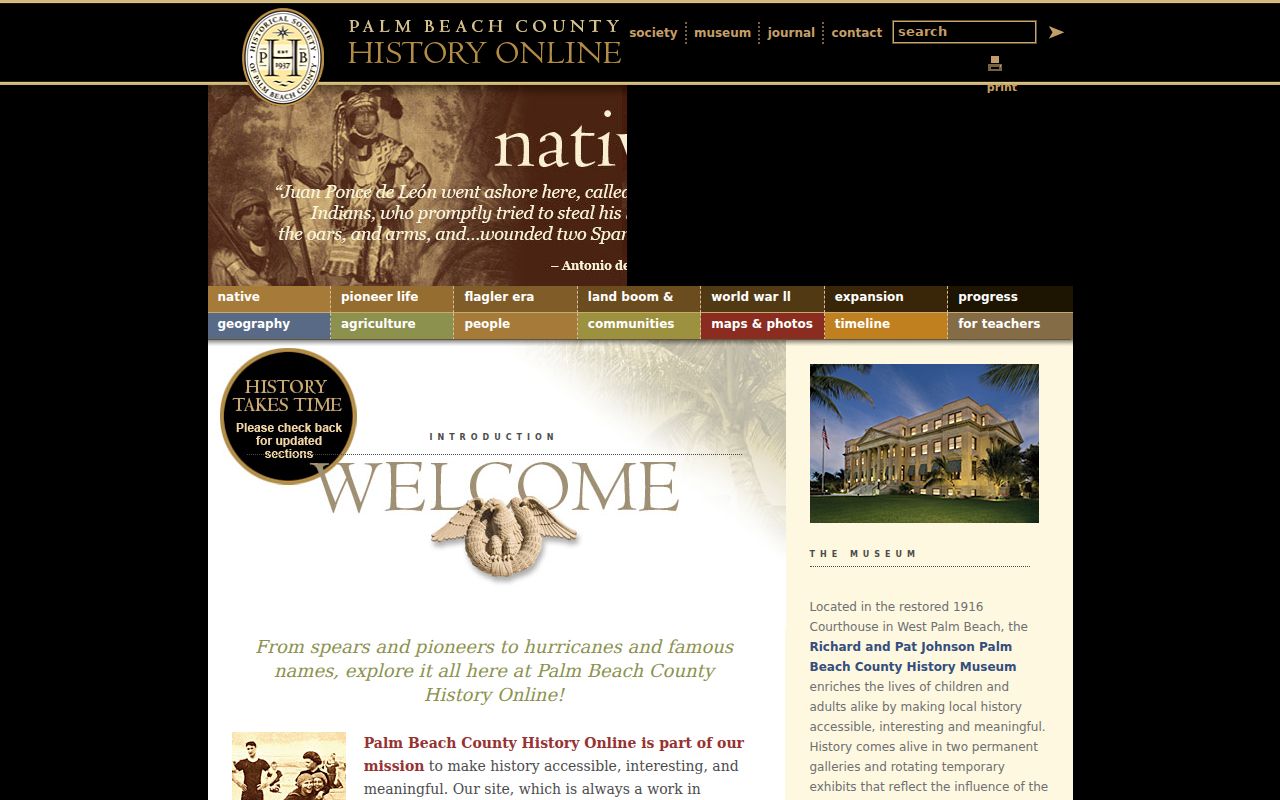 Jupiter city directory context in Palm Beach County History Online