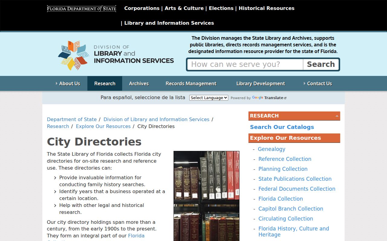 Jupiter city directory research at the State Library of Florida