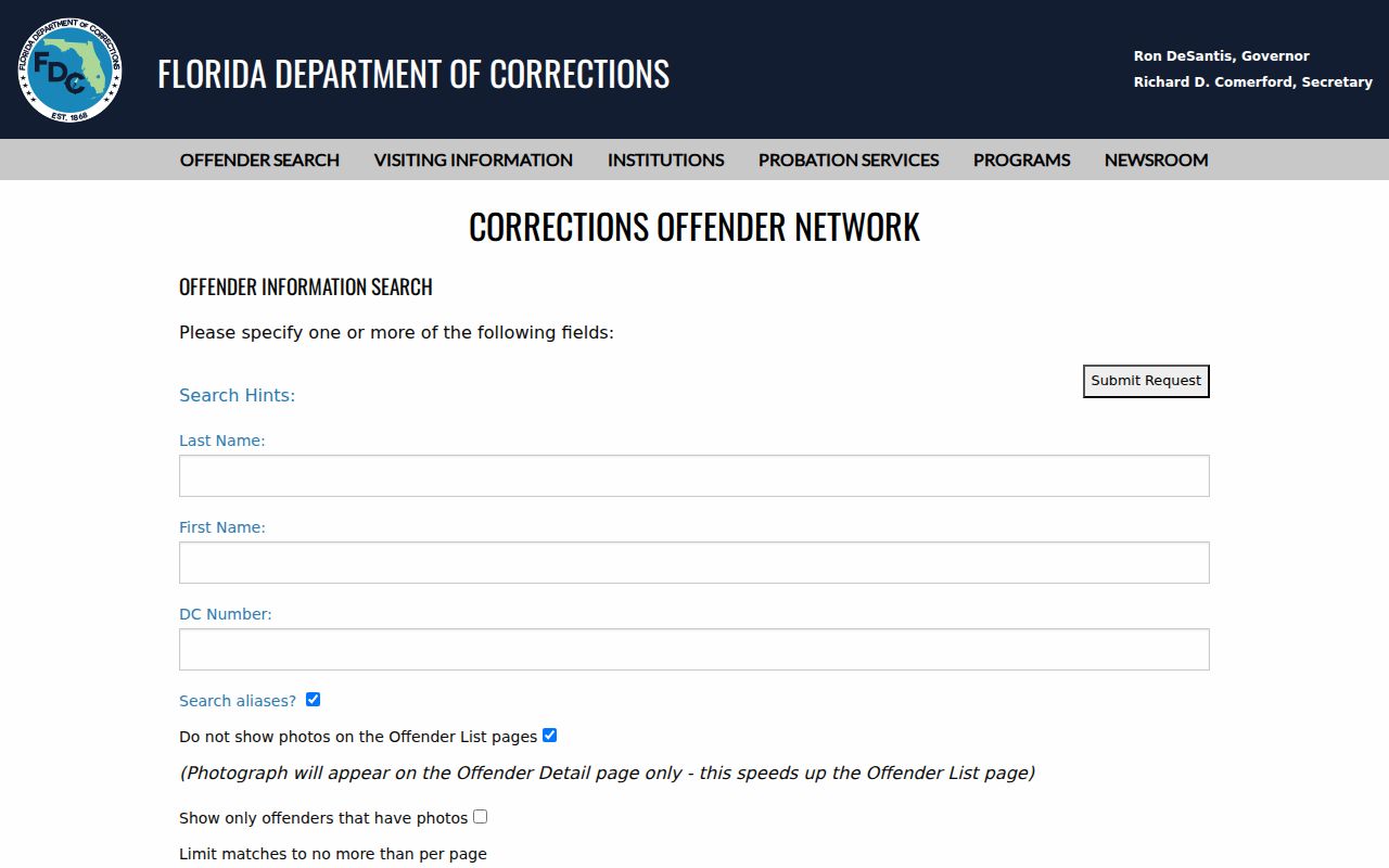 Jupiter neighbors search through Florida correctional records