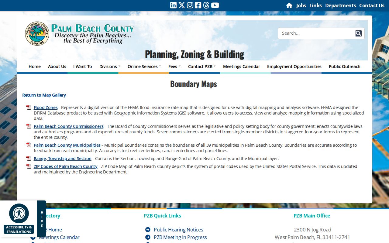 Jupiter ZIP code directory county postal and municipal boundary maps